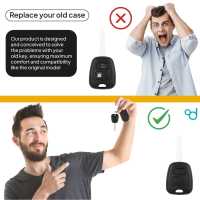 Ociodual Funda de Remplazo ABS Sin Logo ni Llave Espadin Key Compatible con Peugeot 307 406 Carcasa Rígida Mando a Distancia - details 2