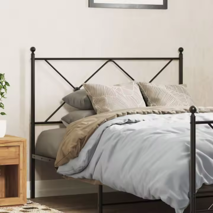 vidaXL Cabecero de metal negro 107 cm - 1