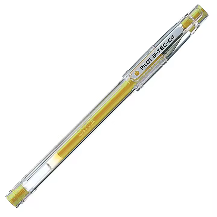 Pilot G-TEC-C4 Tinta Gel con Capuchón Trazo 0,2mm, Amarillo - 1