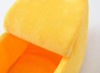 Cama De Perro Gato Forma De Plátano Caliente Almohadilla Cómoda Para Pupusas Y Gatitos Sillón Portátil Para Mascotas Material De Peluche Coral - details 11