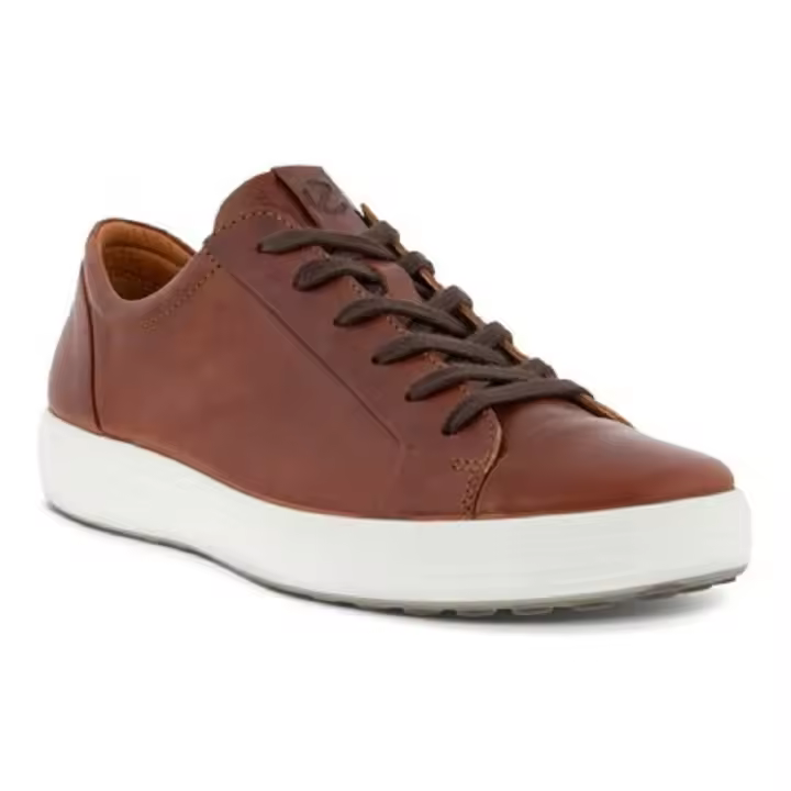 ECCO SOFT 7 M Shoe STYLE ID 470364-02053 Zapato Sport de hombre en piel color Cogñac con cordones, ultraligero - 1
