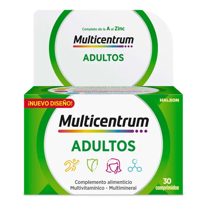 MULTICENTRUM ADULTOS 30 COMPRIMIDOS - 1