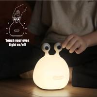 Lámpara De Noche Rechargeable USB Con Control Táctil Y Tiempo De Slug Lindo Y Suave Para Decoración Del Dormitorio Luz Suave Para Dormir - details 3