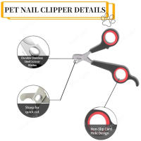 Tijeras De Podar Uñas Para Mascotas Gatos Perros Gerbils Conejos Y Otros Pequeños Animales Herramienta De Grooming Portátil Para El Hogar - details 4