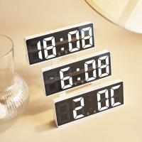 Reloj De Alarma Digital Con Control De Voz Temperatura Modo Nocturno Anti-Disturbios LED Reloj De Mesa Para El Hogar - details 4