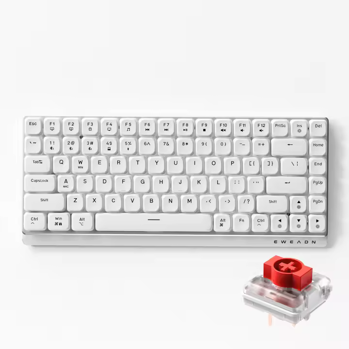 Teclado Mecánico De Juegos EWEADN MK84 Bajo Perfil Con Bluetooth Triple Modo Portátil Diseño Estilizado Para Juegos Y Oficina - 1