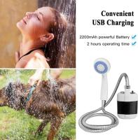 Ducha portatil Ducha de camping, ducha portátil para exteriores, ducha con batería de 2000 mAh, bombea agua del cubo al chorro de la ducha - details 3