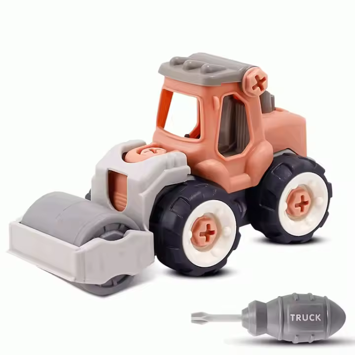 PLAYZOCO Juego Educativo desmontaje de vehículo con Destornillador Tipo Apisonadora, Juego de Desarmador y Montaje para Niños, Vehículos De Construcción, Tipo Excavadora, Incluye Destornillador - 1
