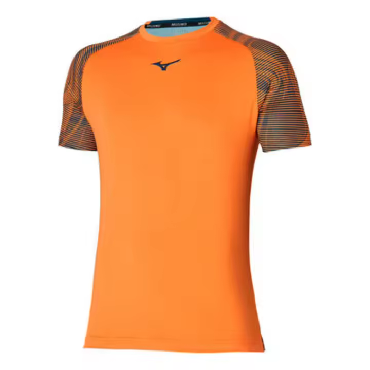 Camiseta Mizuno Tennis Charge Shadow Naranja Carrot Padel Tenis T Shirt 62Gab002-54 - 1