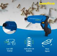 Atornillador Eléctrico Recargable GOODYEAR, 3.6V,  210RPM, 9 Posiciones, Mango Articulable, 400grs, Luz LED - details 4