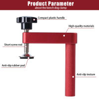 Abrazadera Rápida Para Trabaje En Mesa De Trabajo De Madera 19mm/20mm Aluminio Fijo Para Bench Dog Clip Herramienta De Carpintería - details 0