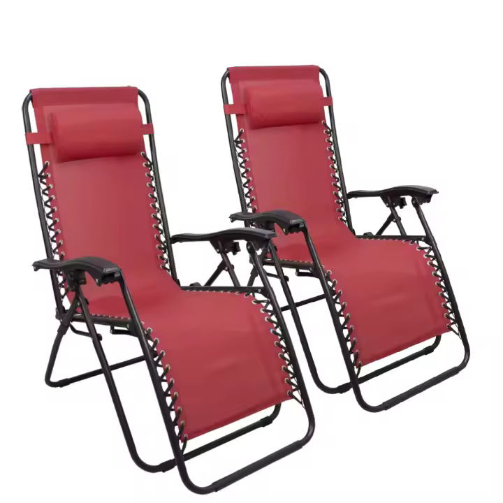 【PACK 2 SILLAS】 Silla plegable gravedad cero tumbona ajustable sillón reclinable con reposacabeza gravedad, medida 165x65x110 peso 6kilos cero para playa, jardín, terraza, patio - 1