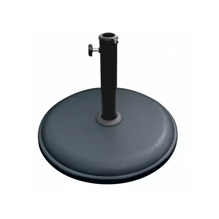 BASE PARASOL HORMIGON 15KG TUBO 38/48MM NEGRO - 1