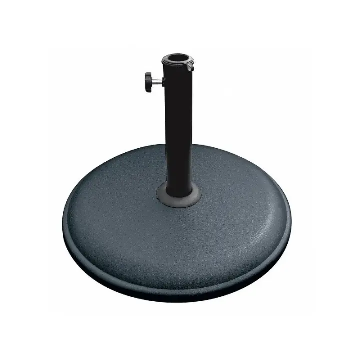 BASE PARASOL HORMIGON 15KG TUBO 38/48MM NEGRO - 1