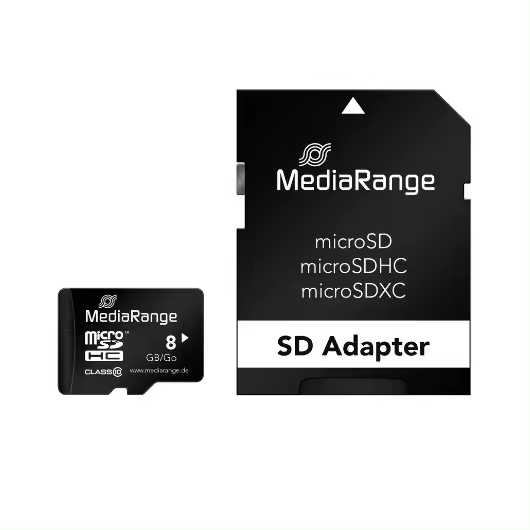 MEM MICRO SDHC 8GB MEDIARANGE + ADAPTADOR SD - 1