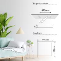 Marco Luminoso Empotrable LED RETETA GSC Evolution 60x60 40W Luz Blanca 6000K 4400 Lúmenes - Eficiente Energéticamente - details 5