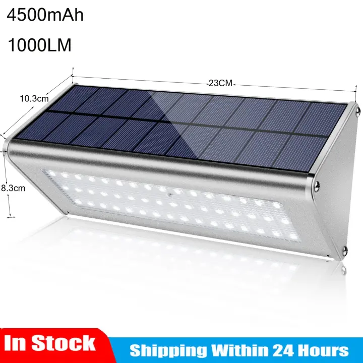 Luz Solar Impermeable con Sensor de Movimiento - 1100LM, Radar de Aluminio - 1
