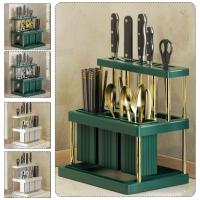 Soporte Ajustable De Acero Inoxidable Para Secado De Platos Y Cuchillos Con Desagüe Sobre El Fregadero Organizador De Almacenamiento Para Cocina - details 0