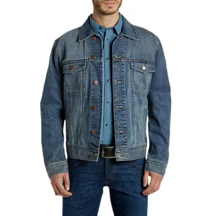Ropa hombre Chaquetas Wrangler Chaqueta Western Azul - 1