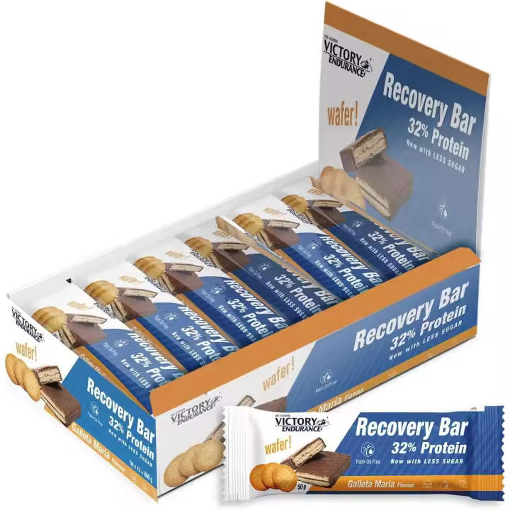 Joe Weider - Victory Endurance - Recovery Bar 32% Protein - 12 x 50 grs - Galleta María - 1