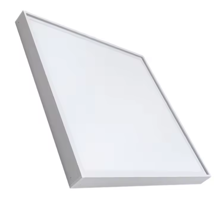 LED ATOMANT Kit Panel LED 60x60cm CCT 48W 5000 lúmenes con soporte de superficie blanco incluido, luz regulable en temperatura (cálida, neutra y fría), ideal para oficinas, cocinas, comercios o pasillos, instalación en techo sin necesidad de empotrar - 1