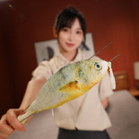 Nueva Simulación Gran Juguetes De Pescado Amarillo Almohada Suave De Peluche Realista Cojín De Descanso Decorativo Regalo - details 19