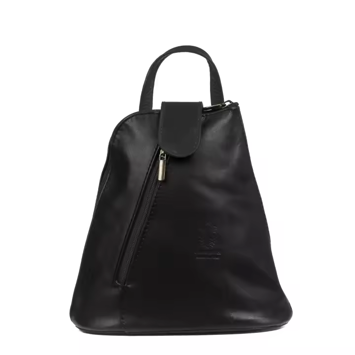 . Carlotta Bolso mochila Mujer.Piel auténtica Sauvage. Made in Italy. Vera Pelle Italiana. - 1