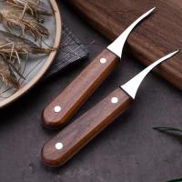 Cuchillo Para Desvenar Camarones De Acero Inoxidable Con Cuchilla Afilada Y Mango De Madera Herramienta Esencial Para La Cocina Eco-amigable - details 4