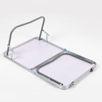 Mesa plegable y portátil Aktive, con asa para transportar y cinta transporte, Medidas 60x40x25cm, Material aluminio y madera MDF, ideal para picnic, acampada y playa - details 4