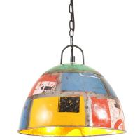 vidaXL Lámpara colgante vintage 25 W redonda 31 cm E27 en color Multicolor/Blanco | diseño vintage industrial ideal para cocina salón comedor - details 0
