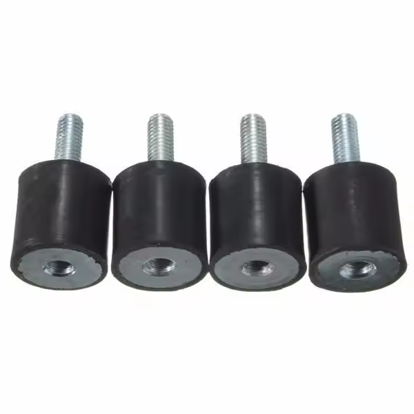 4 piezas de amortiguadores antivibración Silentbloc M6 para bomba de barco o coche, 20 x 20 mm - 1