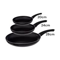 Juego de Sartenes 5 Five - Aluminio Antiadherente - Modelos Pequeño 20, Mediano 24 y Grande 28 - Mangos Resistentes - Apto para Todo Tipo de Cocinas, Incluida la Inducción - details 1