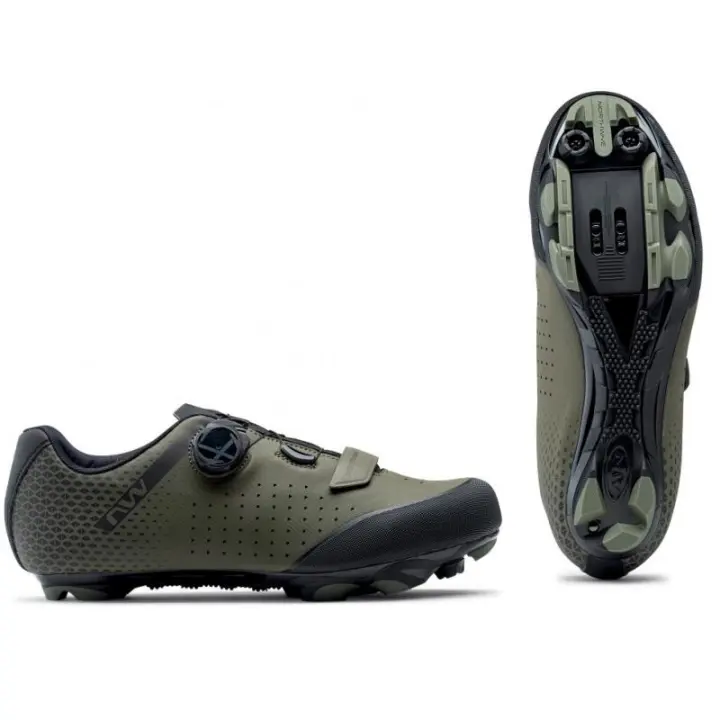 NORTHWAVE | Zapatillas Origin Plus 2   color Verde - Las zapatillas Northwave Origin Plus 2 MTB ofrecen una adecuada transpirabilidad y agarre durante las salidas - 1