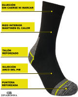 DEBEKOR 6 Pares Calcetines Trabajo Hombre – Calcetines Térmicos Hombre – Calcetines Hombre Invierno – Algodón Reforzados - details 1