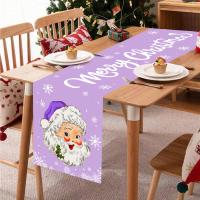 Lienzo De Mesa Festivo En Color Morado Para Navidad 2024 Bandera De Navidad Noel Regalo De Año Nuevo 2025 Material De Poliéster - details 0