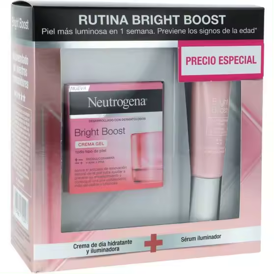 NEUTROGENA Pack Bright Boost Crema Gel 50ml+ Sérum Iluminador 30ml - 1
