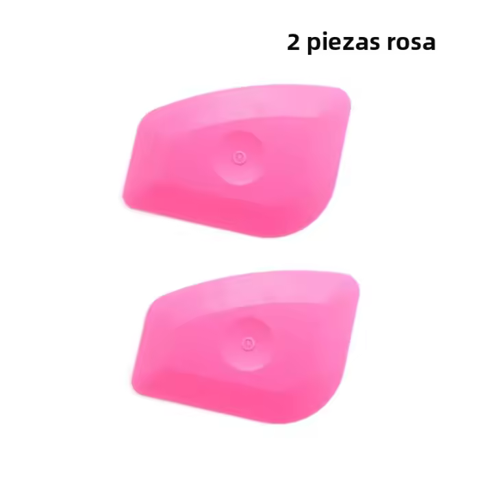 2Pcs Herramientas De Instalación De Vinilo Para Coche Limpia Pantalla Azul Suave Y Raspador Rosa Duro Para Angulos Y Ralladuras - 1