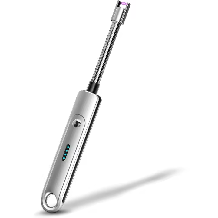 Encendedor de Velas Eléctrico, encendedor de Velas de Arco sin llama recargable por USB con Cuello de 360 Grados a prueba de Viento para encendedor de Velas, chimenea, Cocina, parrillas de barbacoa, estufa de gas para acampar (Plisado) - 1
