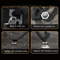 Llavero Multifuncional De Acero Inoxidable Con Abrelatas Y Anillo Para Llaves Herramienta De Camping Y Escalada Accesorios De Exterior - details 3