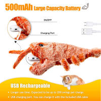 Juguete Para Gatos USB Recargable Simulación De Langosta Móvil Y Danzante Juguete Interactivo Para Perros Y Gatos Material De Algodón PP - details 1