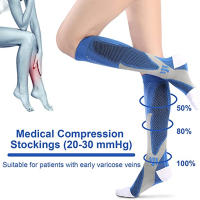 Calcetines De Compresión Para Hombres Y Mujeres Antifatiga Alivio Del Dolor 20-30 Mmhg Negro Adecuados Para Deportes Ciclismo Rugby Golf Ice Hockey Fútbol Baloncesto Skateboard Danza - details 3