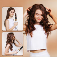 Peine secador de pelo multicolor Chin en uno peine de Aire Caliente rizador de múltiples rizador Dorado y Blanco SY - details 3