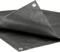 Lona de la piscina de la lona de Pctive PE 2x3m 280g/m², cubierta impermeable y lona impermeable a prueba de rasgón, gris - details 1