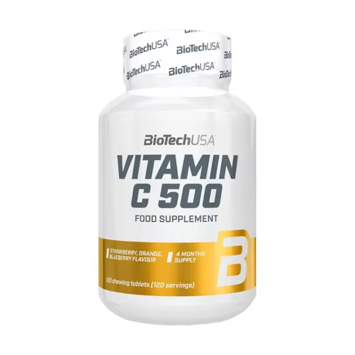 BioTechUSA Vitamina C 1000 mg/ 500 mg + BioFlavonoids | Múltiples Fuentes | Apoyo Inmunológico | Rosa Mosqueta, Flor de Saúco y Limón |1000 mg 100 tabletas | 500 mg 120 tabletas  | Olympus Sport Nutricion - 1