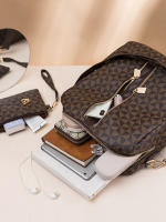 Set De 2 Bolsos Para Mujer Impermeable Con Hombros Doble Cruzado Bolso De Mano Y Mochila Viaje Feminino Material PVC Con Lining De Poliéster - details 5