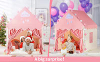 Carpa De Juguete Para Niñas Casa De Castle De Princesa Plegable Decorativa Para Habitación Interior Y Exterior Regalo De Navidad Para Niñas De 0 a 12 Años - details 3