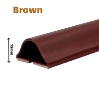 Tira De Sellado De Puerta De Silicona Autoadhesiva Protector De Ranura Acolchado Reducción De Ruido Y Viento Accesorio Doméstico Blanco/Marrón - details 6