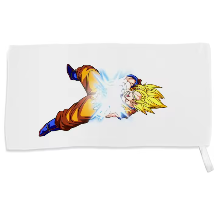 MERCHANDMANIA TOALLA PEQUEÑA ABSORBENTE goku kame hame ha honda vital super guerrero suave personalizada con cinta elastica - 1