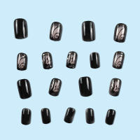 24pcs/set Uñas Postizas Cortas De Acrílico Estilo Francés Con Diseño De Flores Y Mariposas Para La Temporada De Primavera Y Verano Artículos De Belleza Para Uñas - details 69