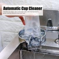 Taza automática de acero inoxidable lavadora automática tazas grifo tanque enjuague limpiador tazas de alta presión hogar restaurante - details 1